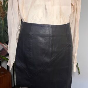 Black Leather Skirt
